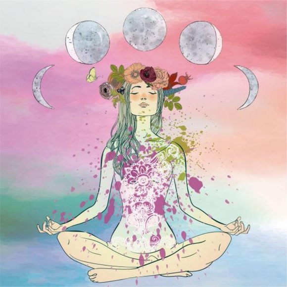 Triple Goddess Moon  crescent ring sz 7 - Picture 9 of 10